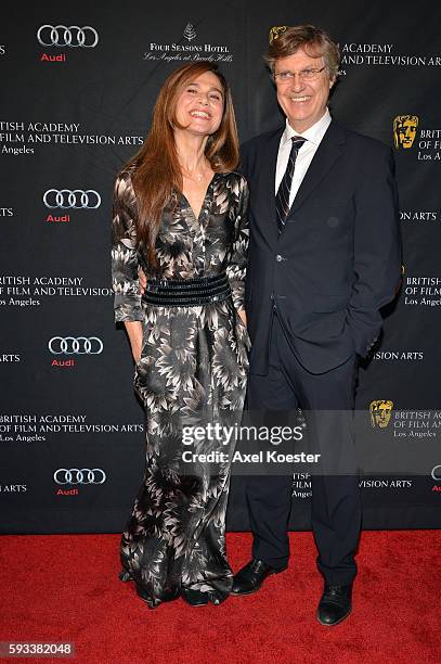 Lena Olin arrives at the British Academy of Film and Television Arts Los Angeles Annual Awards Season Tea Party held at The Four Seasons Hotel in...