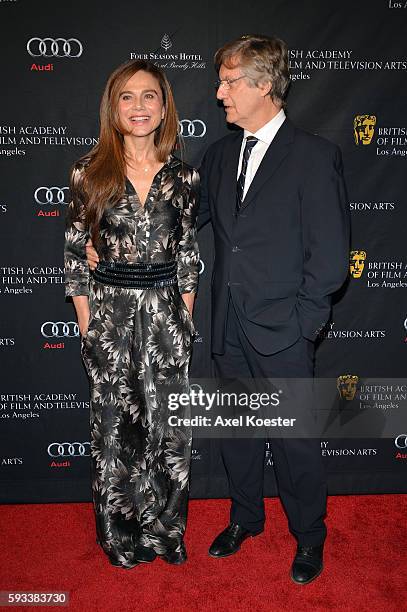 Lena Olin arrives at the British Academy of Film and Television Arts Los Angeles Annual Awards Season Tea Party held at The Four Seasons Hotel in...