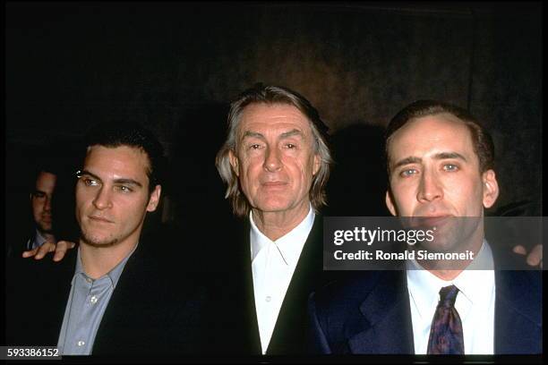 Joaquin Phoenix, Joel Schumacher and Nicolas Cage.