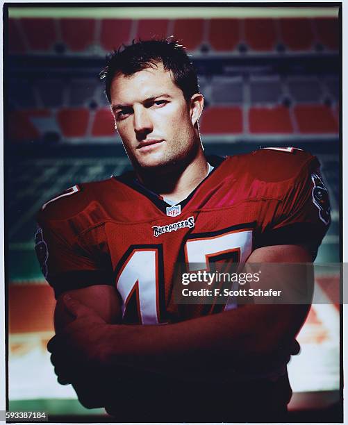 Football player John Lynch is photographed for ESPN - The Magazine in 2000.