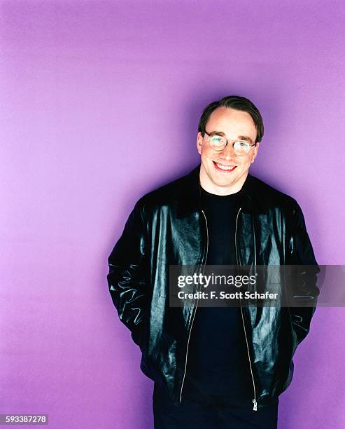 Linux kernel creator Linus Torvalds is photographed for Money Magazine in 2000.