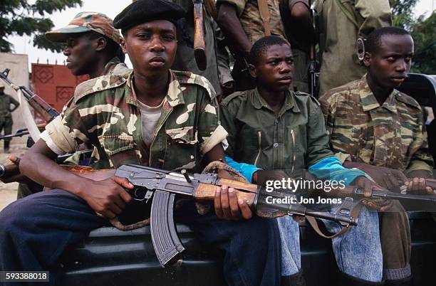Militiamen led by Laurent-Desire Kabila.