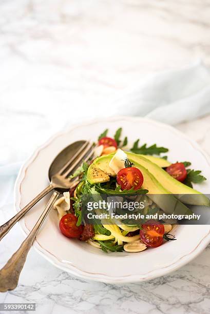 colorful salad - rocket book stock pictures, royalty-free photos & images