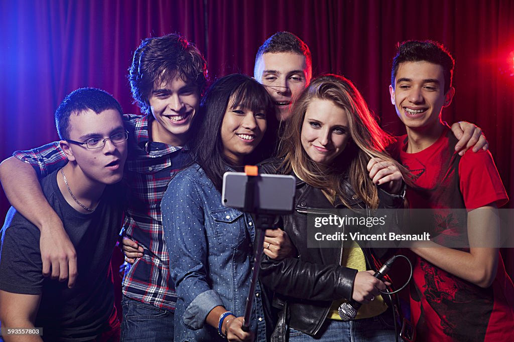 Group of friends making a selfie