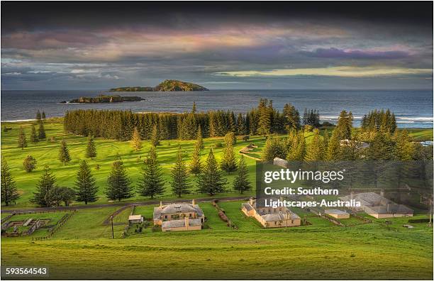 from elizabeth lookout - norfolk island stock-fotos und bilder