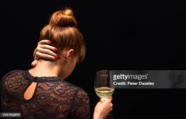 alcoholic women with depression - alcohol abuse stock pictures, royalty-free photos & images