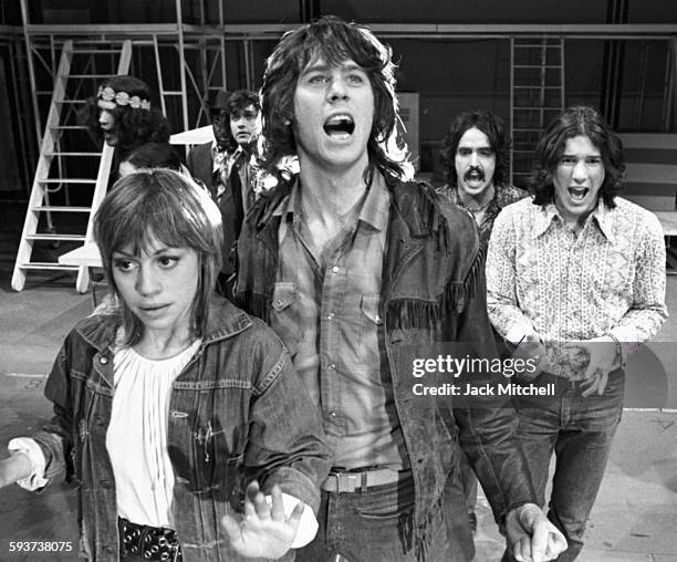 Actors Marta Heflin and Barry Bostwick in a production of the Broadway musical 'Soon' at the Ritz Theatre, New York, New York, January 1971. Among...