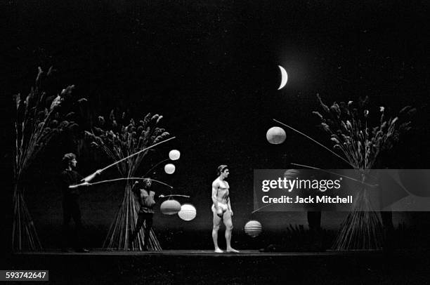 The premiere of Jerome Robbin's "Watermill" Ballet performed by the New York City Ballet, starring dancer Edward Villella, February 3, 1972.