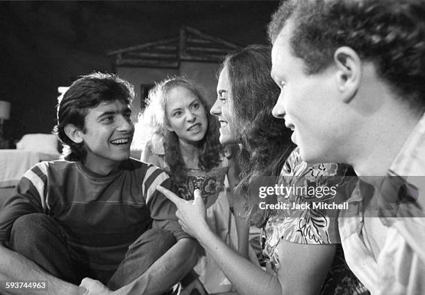 The cast of Ted Tally's play "Hooters" photographed in October 1982.