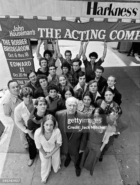 John Houseman's "The Acting Company" including Patti LuPone, Norman Snow, Kevin Kline, Kevin Conroy and David Ogden Stiers, photographed in October...