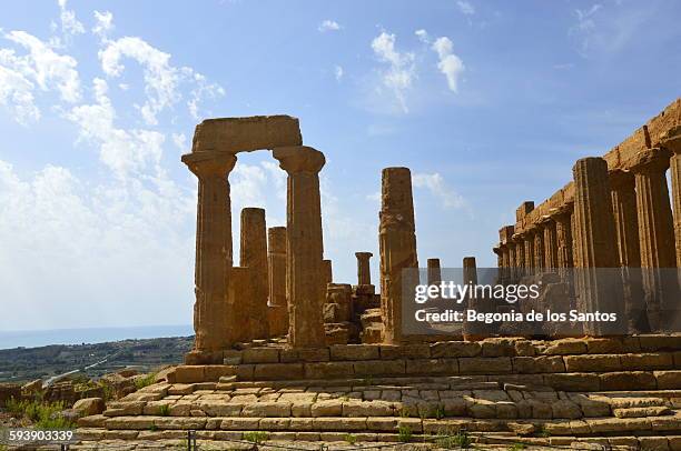 greek temple - agrigento stock pictures, royalty-free photos & images