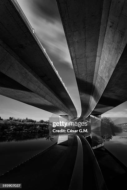 under the bridge - instant print black and white stock pictures, royalty-free photos & images