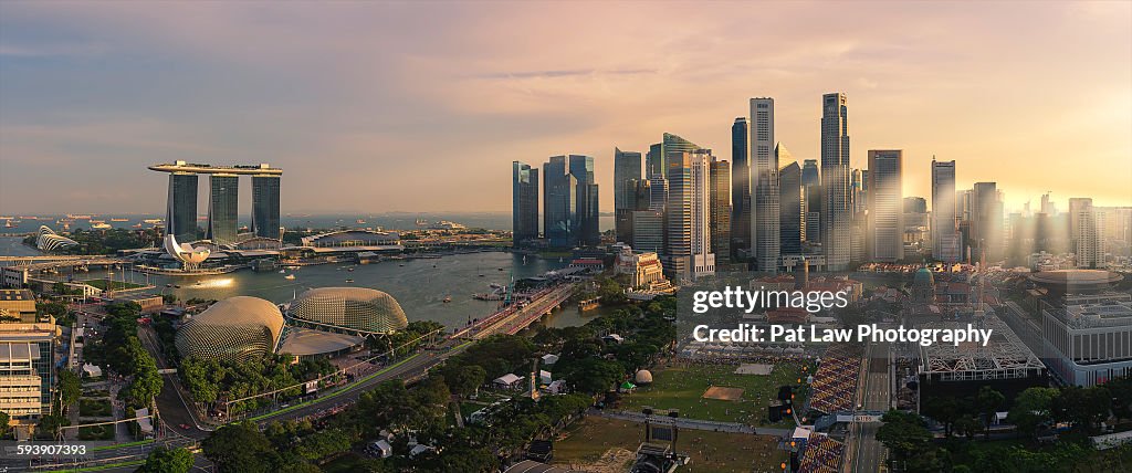 Singapore Skyline Panoramic View