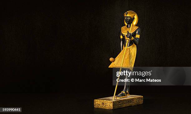 tutankhamun's tomb protector statue - tutanchamun stock-fotos und bilder