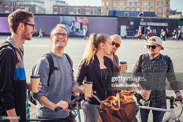 keep calm and ride on - coffee bike stock pictures, royalty-free photos & images