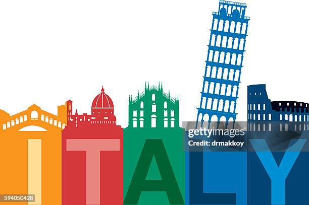 italien die skyline - florenz italien stock-grafiken, -clipart, -cartoons und -symbole