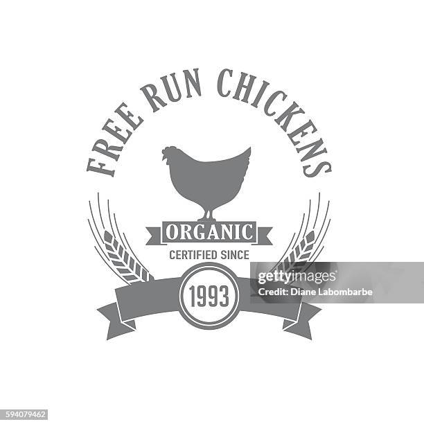 farm and agriculture badge or label - free running stock illustrations