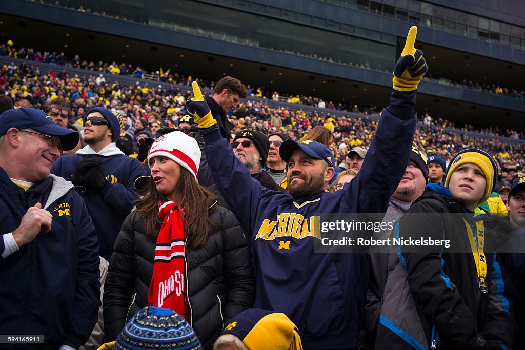 Ohio State University Plays University Of Michigan In Ann Arbor