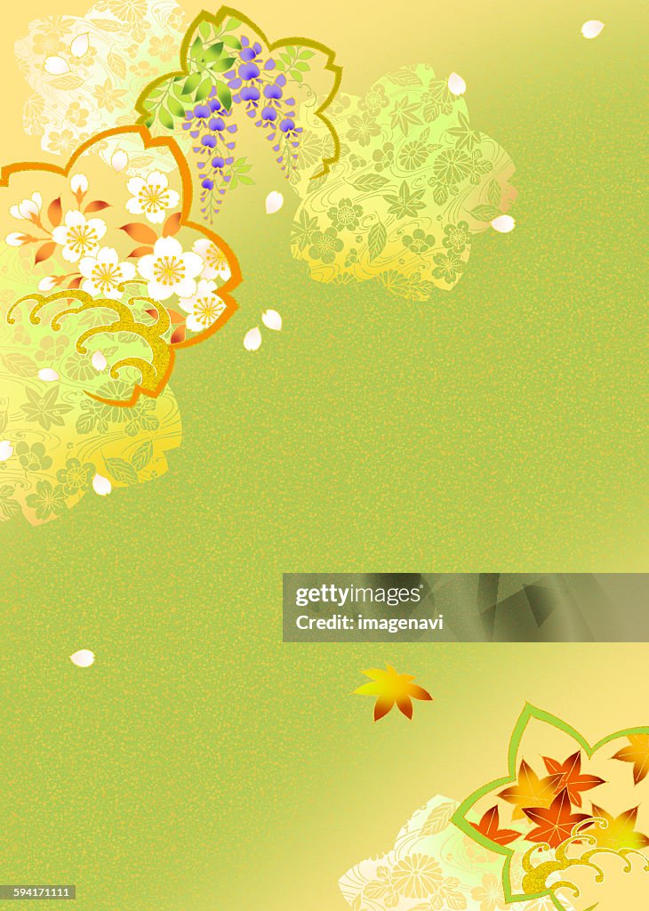 Oriental background with flower