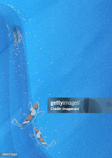 oriental background with carp - carp stock illustrations
