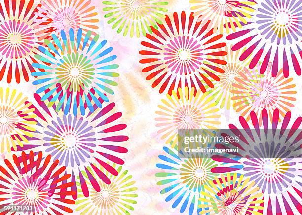 bildbanksillustrationer, clip art samt tecknat material och ikoner med oriental background with fireworks - japansk skjutdörr