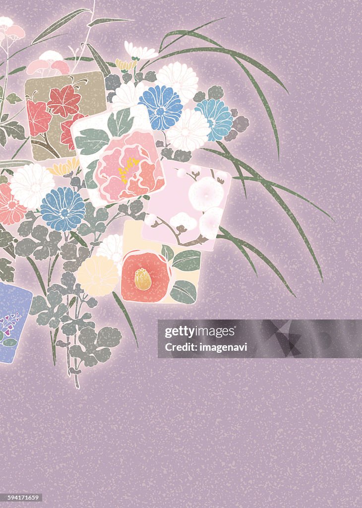Oriental background with flower