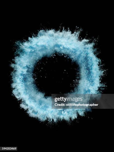 circle powder explosion - powder paint stock pictures, royalty-free photos & images