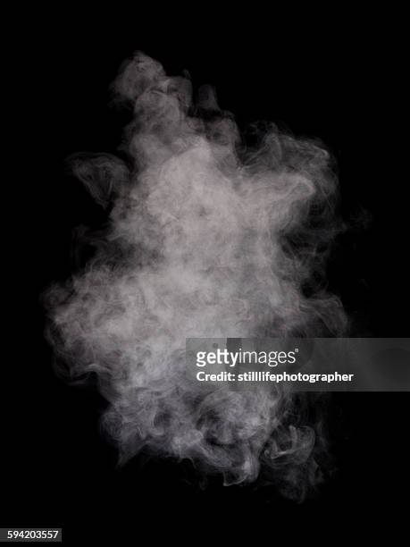 steam in black background - stoom stockfoto's en -beelden