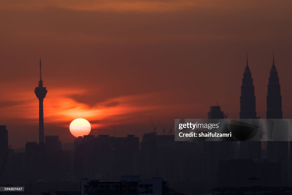 Sunset in Kuala Lumpur