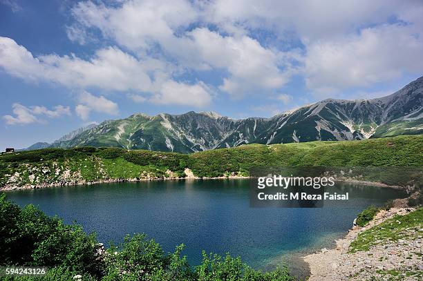mikurigaike pond at murodo - toyama prefecture stock pictures, royalty-free photos & images