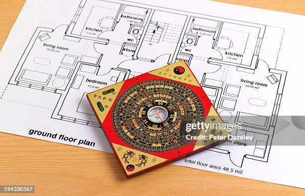 feng shui house building guidance - feng shui master stock pictures, royalty-free photos & images