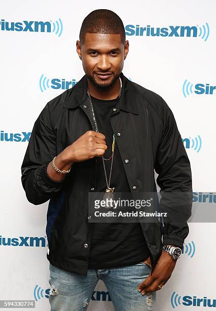 Singer and actor Usher visits the SiriusXM Studios on August 22, 2016 in New York City.
