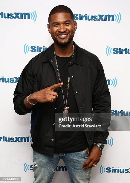 Singer and actor Usher visits the SiriusXM Studios on August 22, 2016 in New York City.