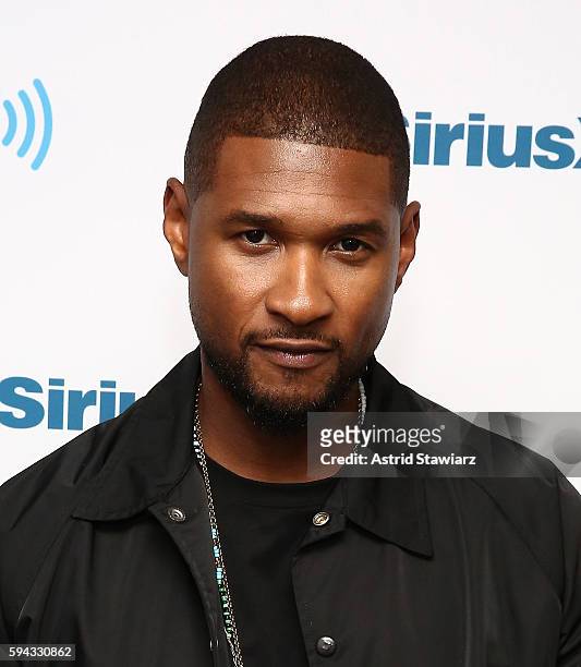 Singer and actor Usher visits the SiriusXM Studios on August 22, 2016 in New York City.