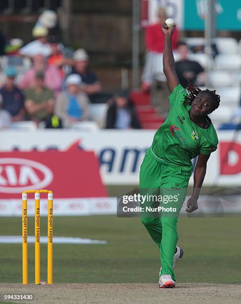 Western Storm's Stafanie Taylor during Women's Cricket Super League Final match between Western Storm and Southern Vipers at The Essex County Ground,...