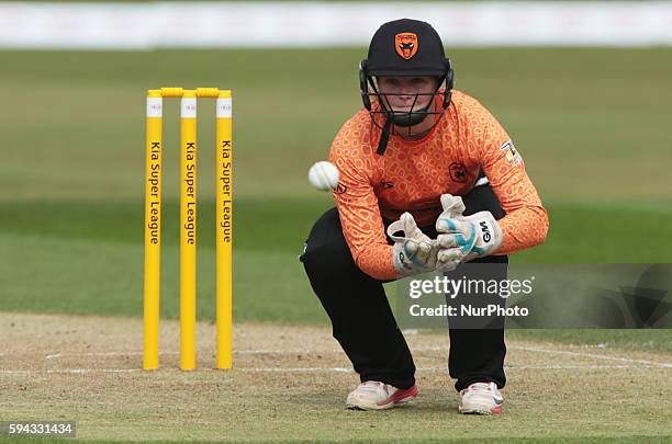 Southern Vipers Carla Rudd during Women's Cricket Super League Final match between Western Storm and Southern Vipers at The Essex County Ground,...