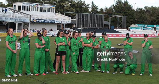 Western Storm's after the game during Women's Cricket Super League Final match between Western Storm and Southern Vipers at The Essex County Ground,...