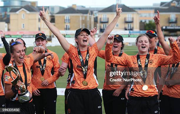 Southern Vipers Charlotte Edwards during Women's Cricket Super League Final match between Western Storm and Southern Vipers at The Essex County...