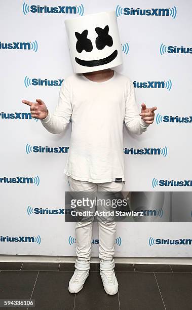 Artist Marshmello visits the SiriusXM Studios on August 22, 2016 in New York City.