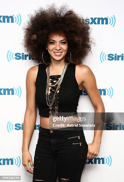 Singer Kandace Springs visits the SiriusXM Studios on August 22, 2016 in New York City.