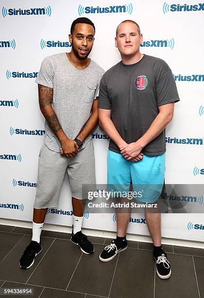 Anthony Sadler and Spencer Stone visit the SiriusXM Studios on August 22, 2016 in New York City.