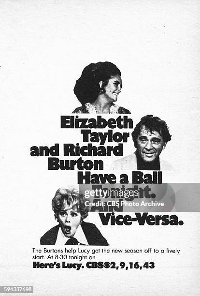 Television advertisement as appeared in the September 12, 1970 issue of TV Guide magazine. A full page ad for the Monday night comedy: Heres Lucy....