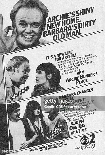 Television advertisement as appeared in the November 8, 1980 issue of TV Guide magazine. An ad for the Sunday night comedies, Archie Bunkers Place,...