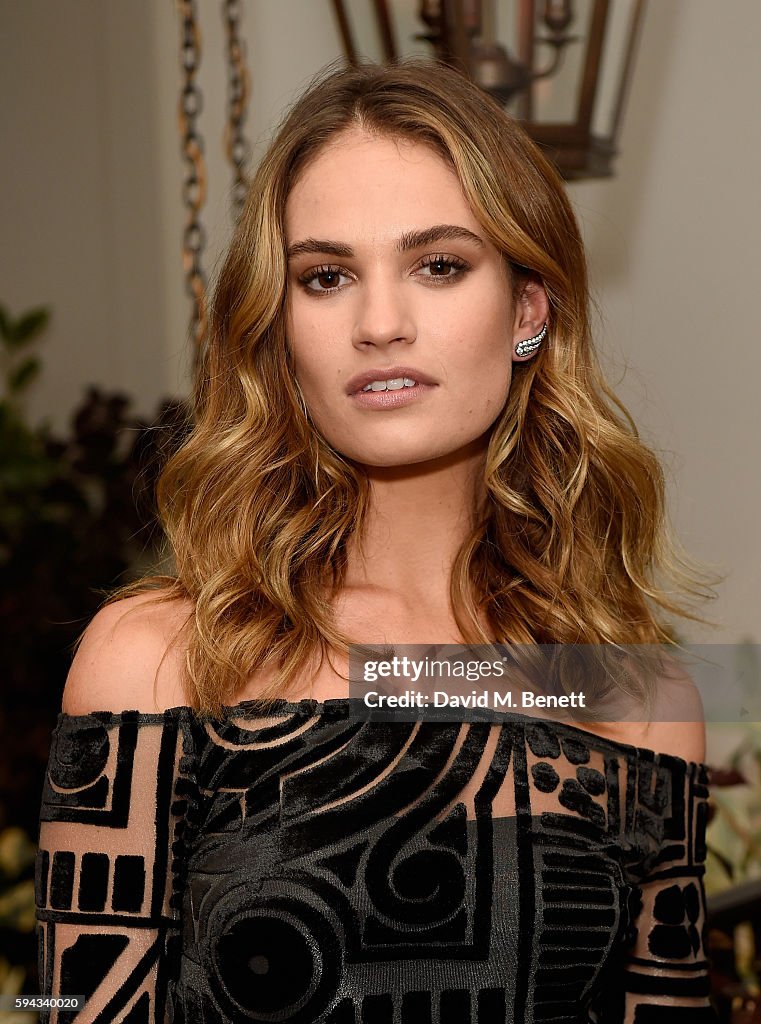 Lily James hosts an event to celebrate the launch of My Burberry