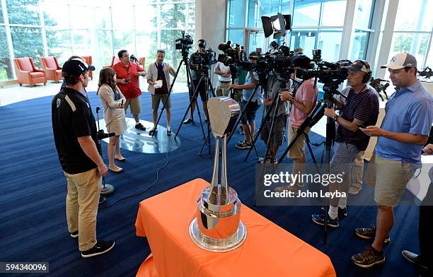 Denver Outlaws Defenseman Matt Bocklet addresses the media about their win over Ohio Machine to claim the 2016 Major League Lacrosse Championship....