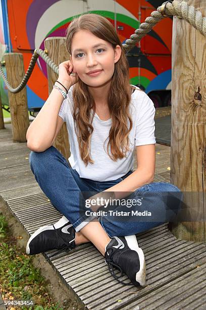 German actress Amrei Haardt during the Daily Soap 'Unter uns' Summer Event - Fan Meeting on August 22, 2016 in Cologne, Germany.