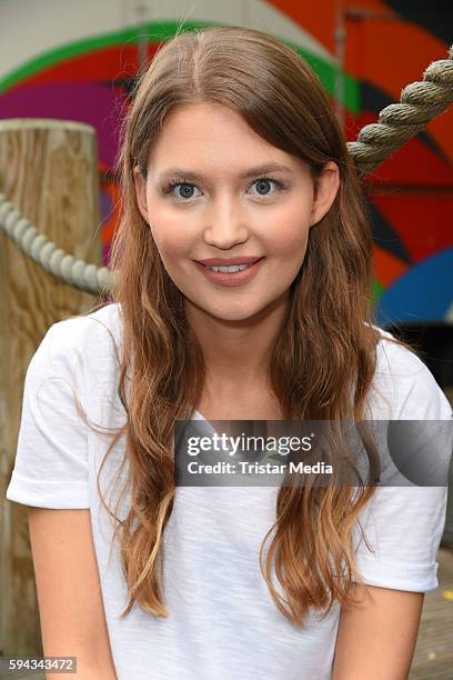 German actress Amrei Haardt during the Daily Soap 'Unter uns' Summer Event - Fan Meeting on August 22, 2016 in Cologne, Germany.