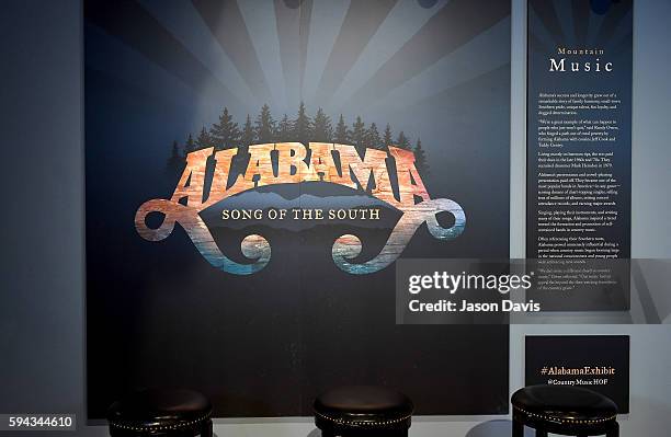 View of the "Alabama: Song of the South" exhibit at Country Music Hall of Fame and Museum on August 22, 2016 in Nashville, Tennessee.