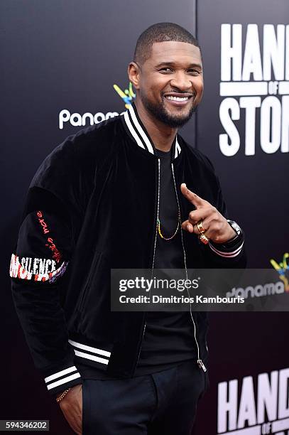 Usher attends the "Hands Of Stone" U.S. Premiere at SVA Theater on August 22, 2016 in New York City.