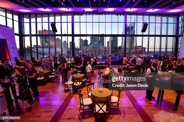 View of the reception during the debut of the "Alabama: Song of the South" exhibition at Country Music Hall of Fame and Museum on August 22, 2016 in...